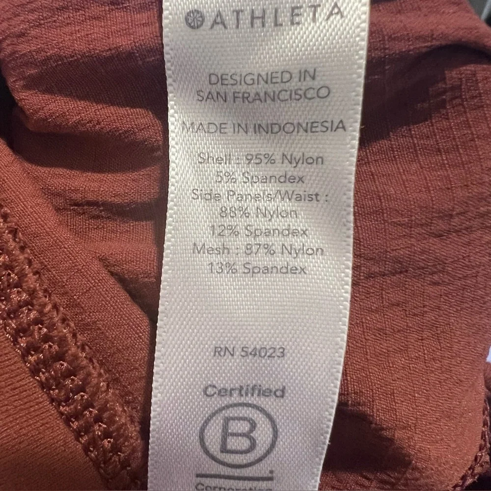 ATHLETA Trekkie Hybrid Crop Tight Pants High Rise Leggings Cognac Brown Size 4 - Picture 10 of 16